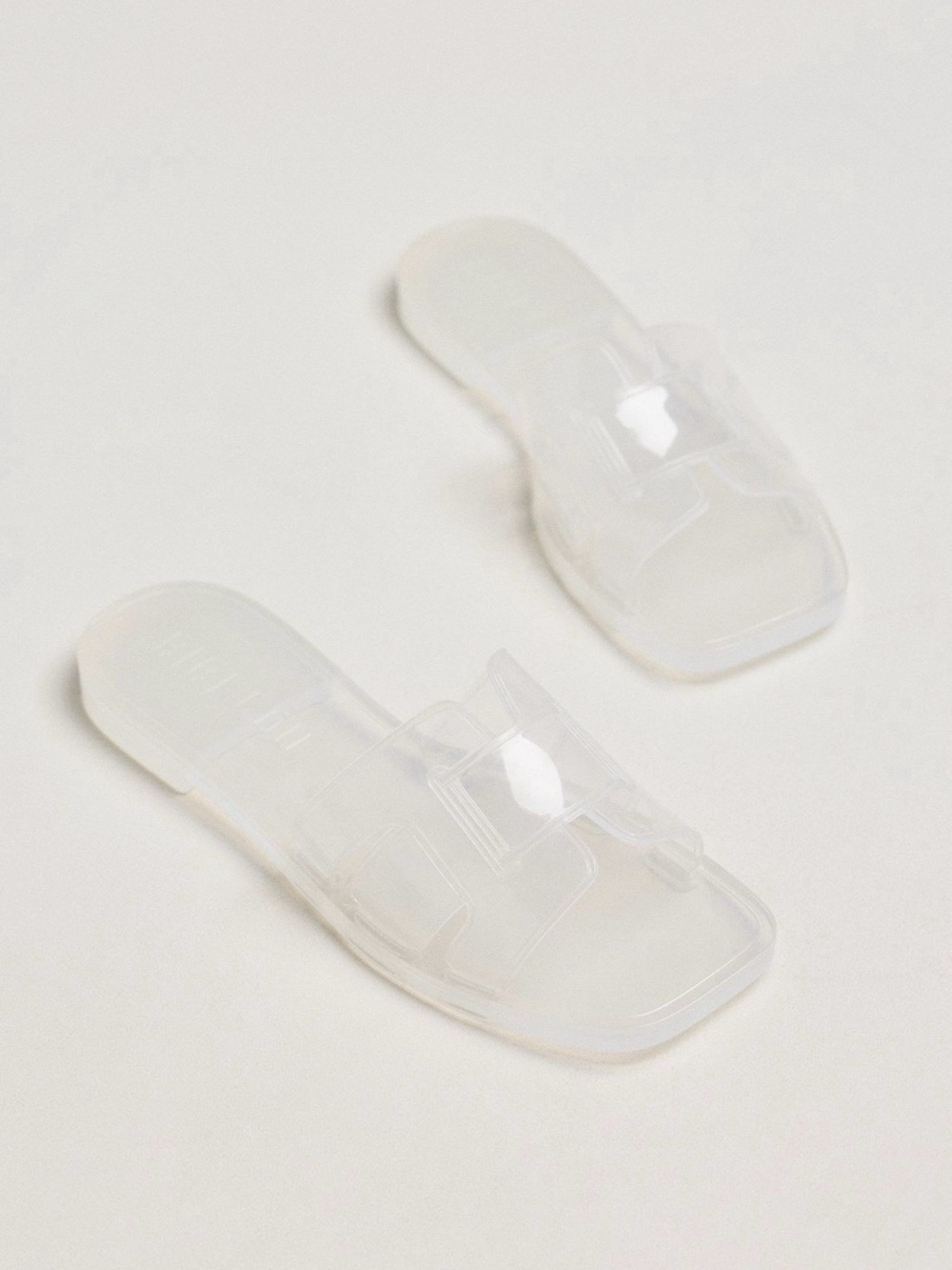 Anthropologie Bibi Lou Clear Cristal Jelly Slide Sandals